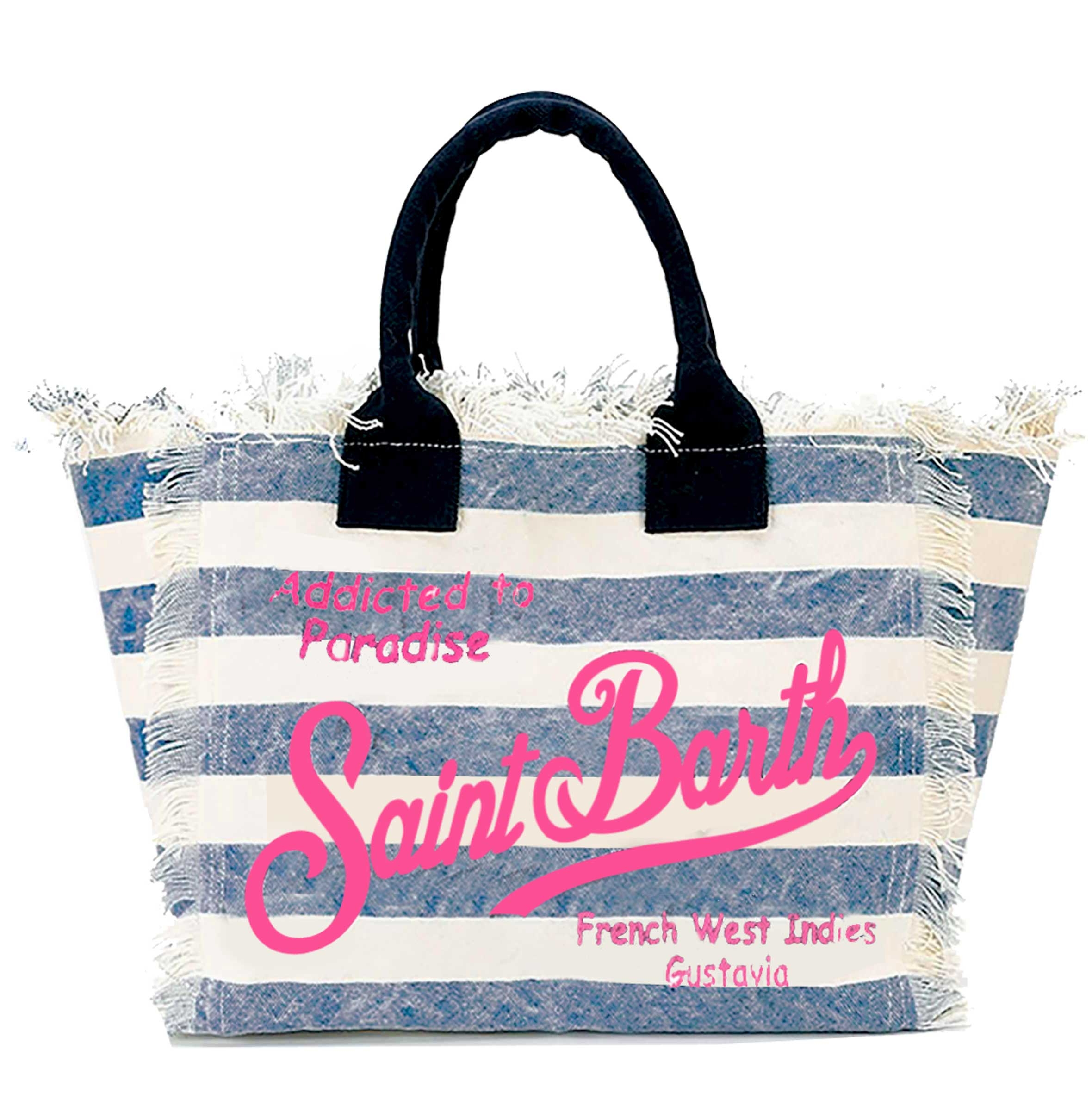 Totes bags Mc2 Saint Barth - Vanity denim effect canvas beach bag -  VANI001INDIGO
