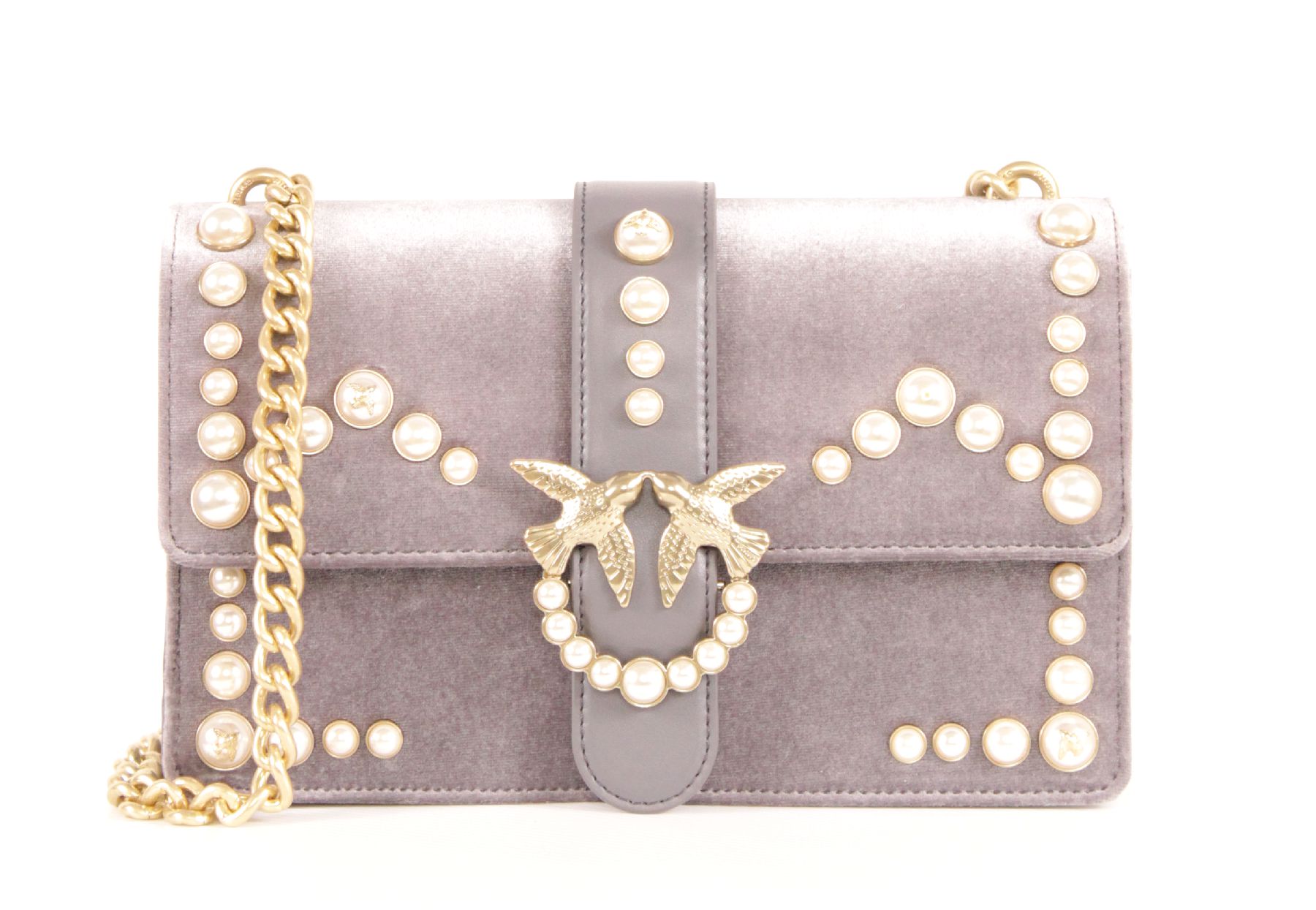 PINKO BORSA DONNA LOVE VELVET PEARLS - Nuccia Costantino