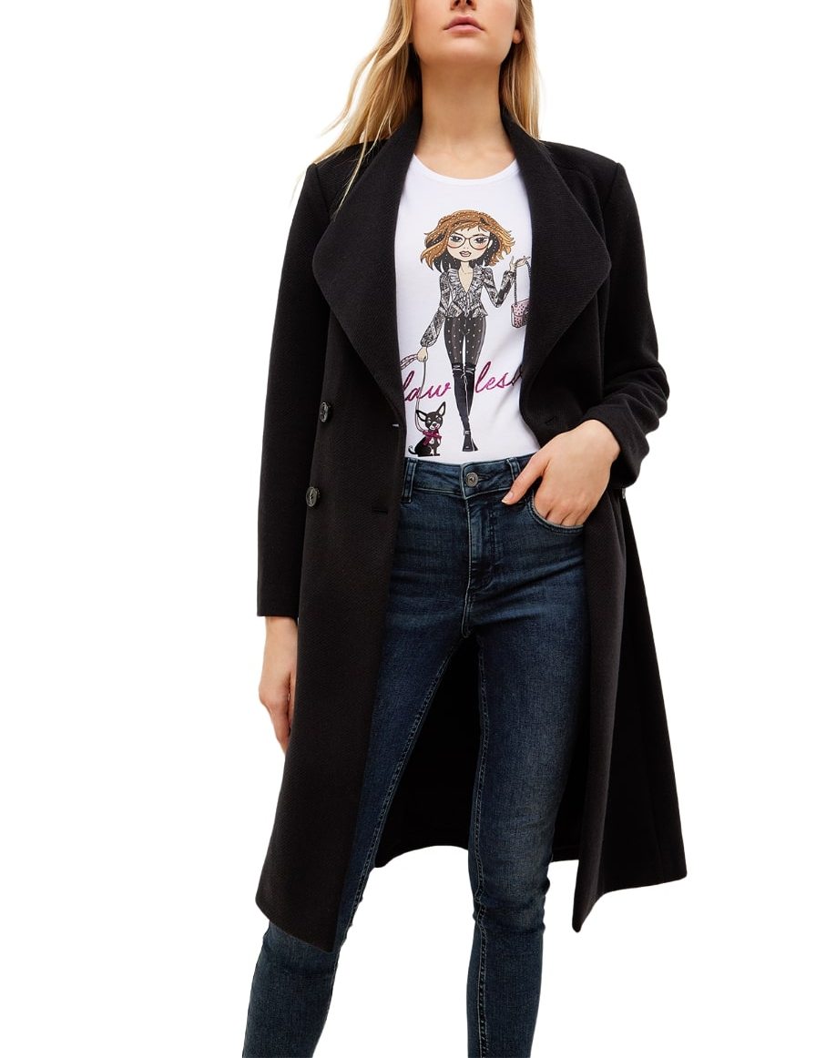 Liu jo cappotto nero top