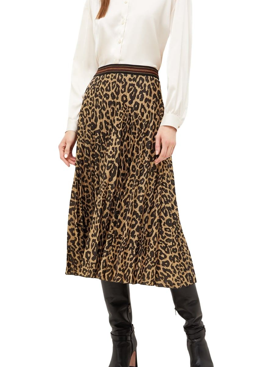 Gonna on sale plissettata animalier